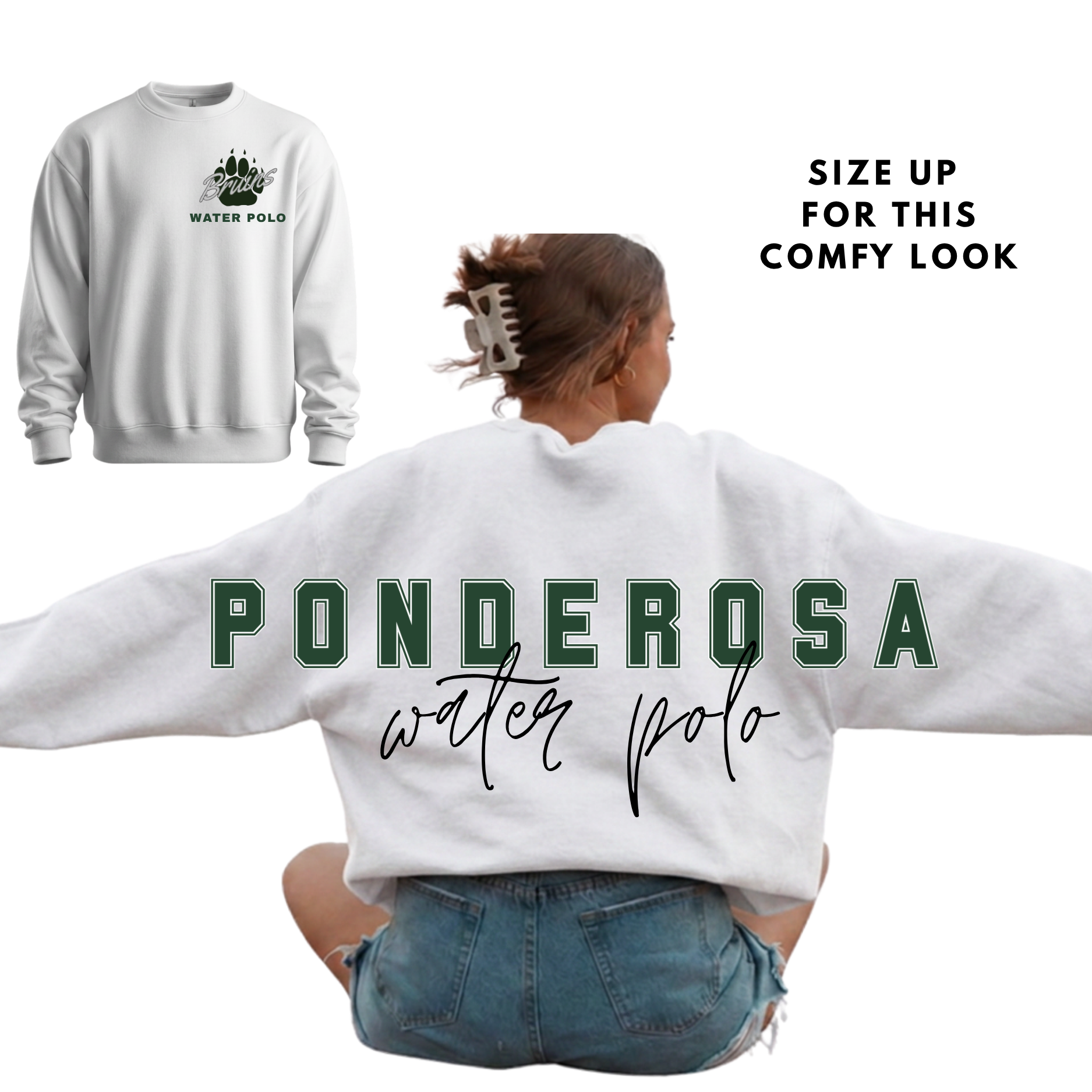 Ponderosa Water Polo Crewneck - Large Letters