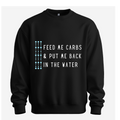 Swim Crewneck - Feed Me Carbs - Black