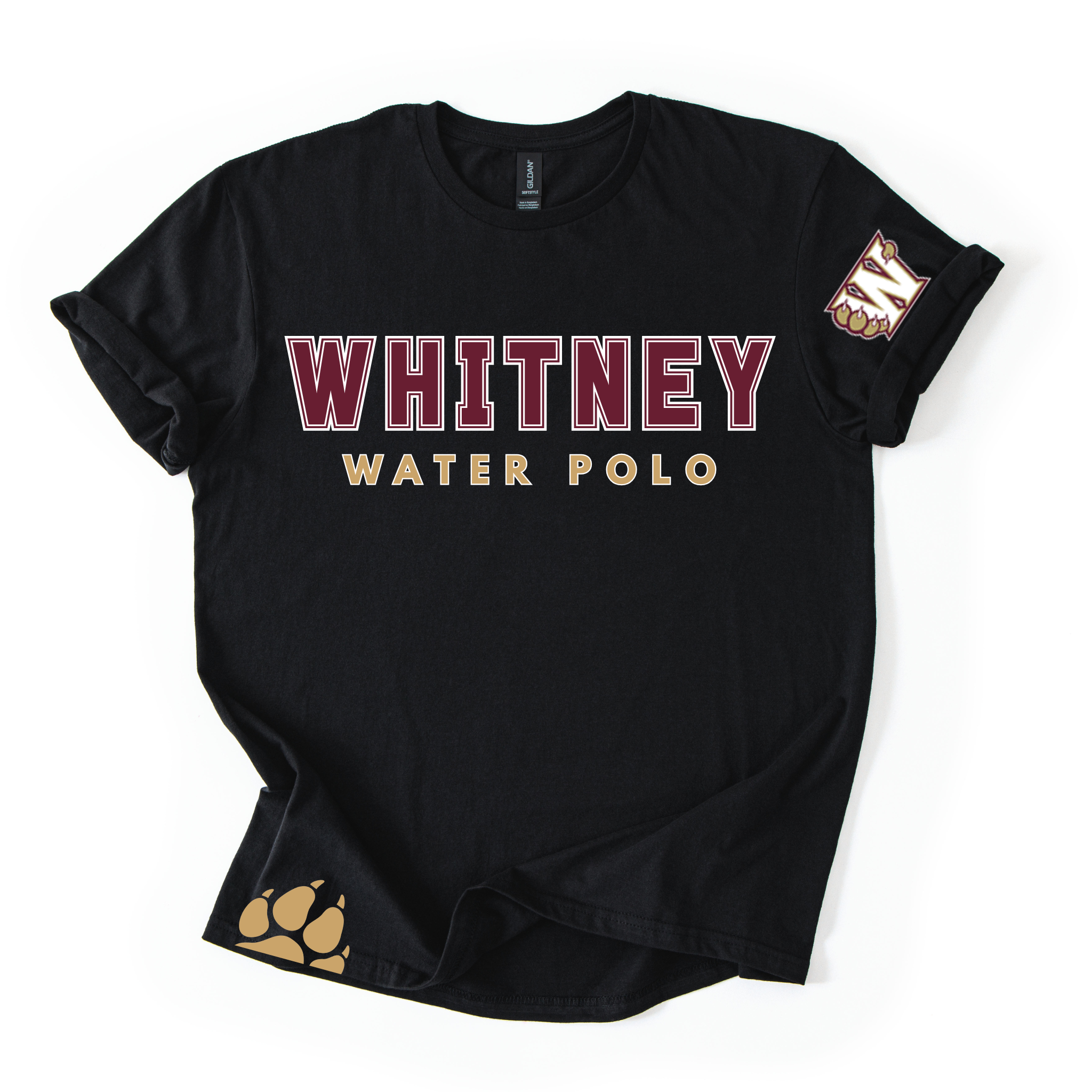 Whitney Water Polo Paw Shirt - Black
