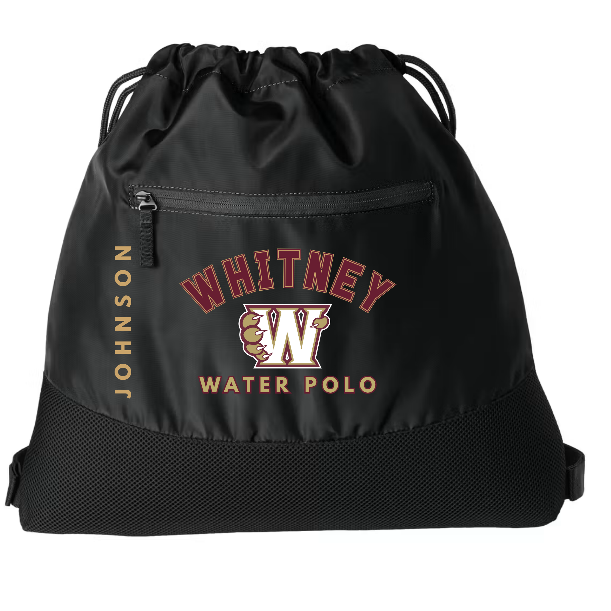 Whitney Water Polo Mesh Bottom Cinch Bag