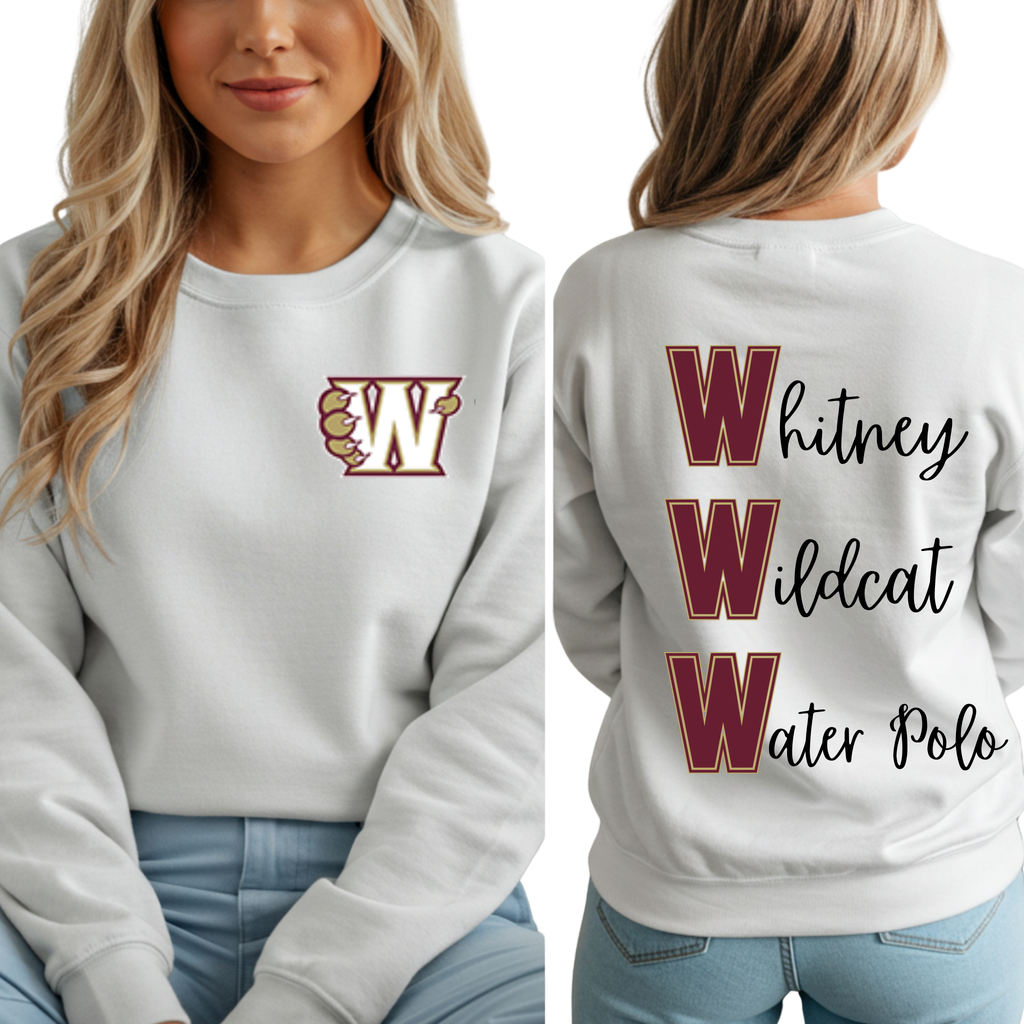 Whitney Water Polo Crewneck WWW - white