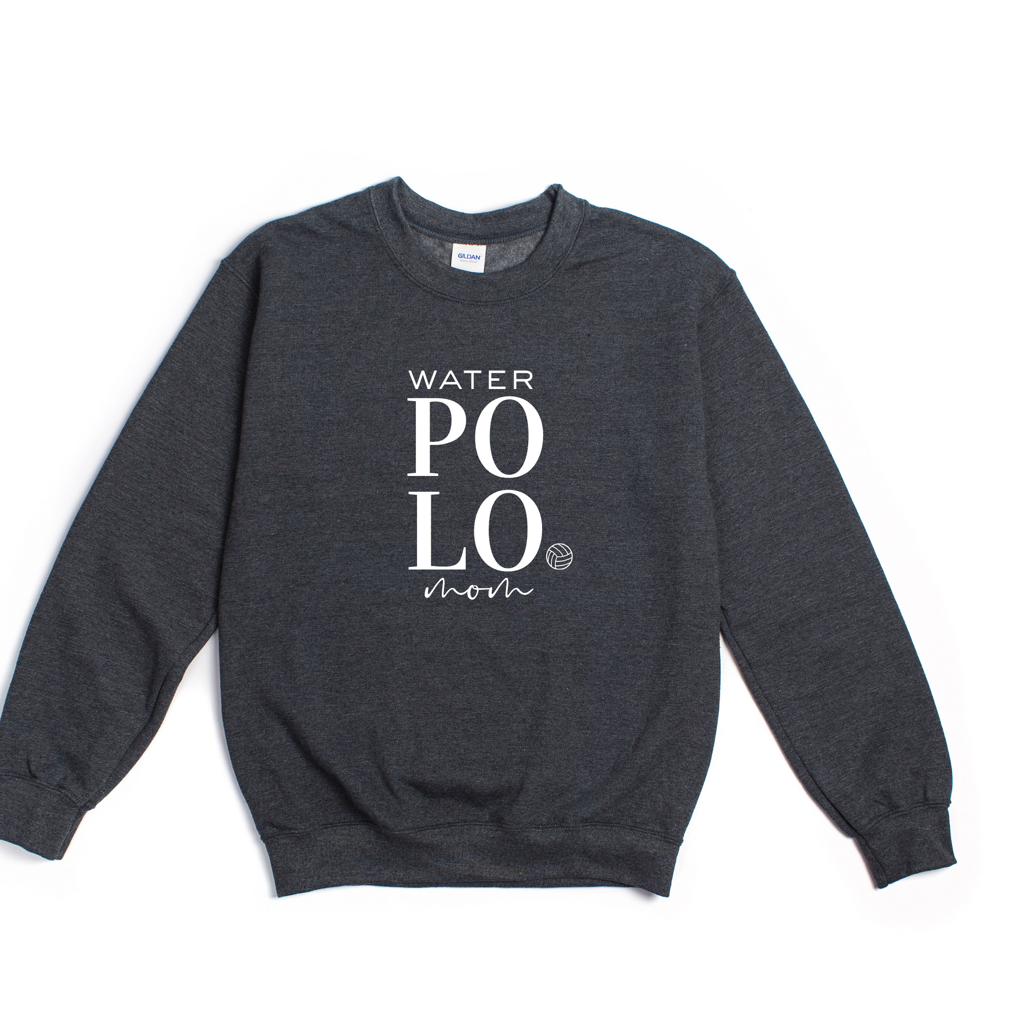 Water Polo Mom Charcoal Grey Crewneck